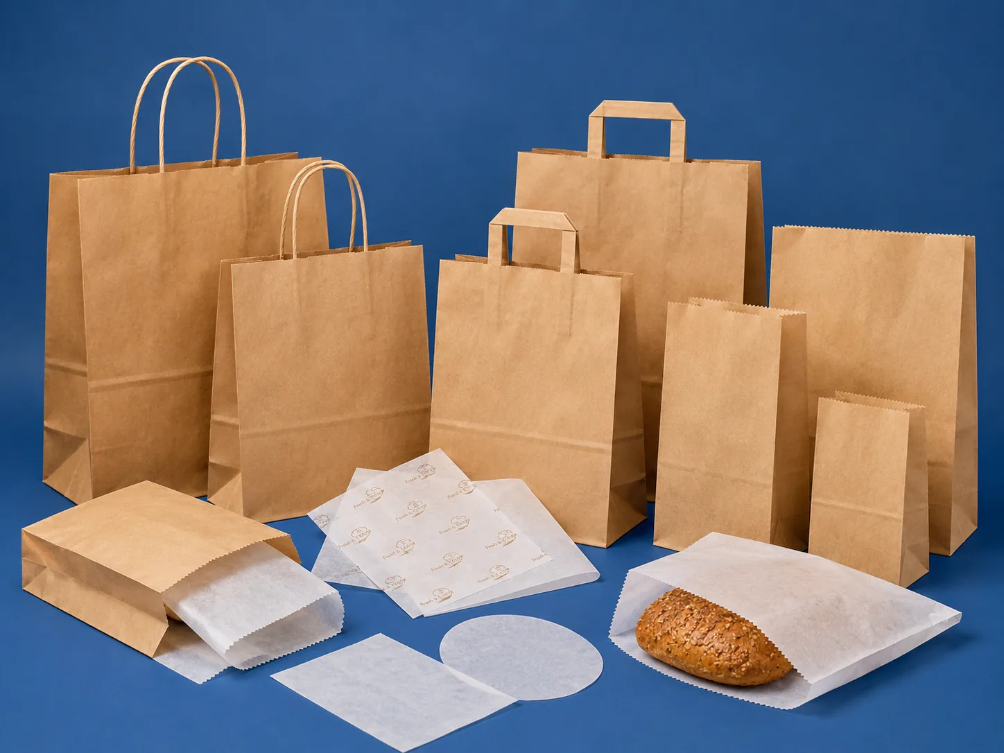 Kraft & greaseproof bags — wholesale supply by Leen Trade